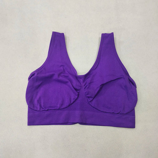 unlined Seamless Bra Vest Women sleep Underwear yoga sports Brassiere Big Size Top no sponge insert pad Bralette