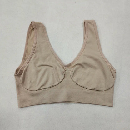 unlined Seamless Bra Vest Women sleep Underwear yoga sports Brassiere Big Size Top no sponge insert pad Bralette