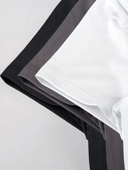3pcs Slim Fit Short Sleeve