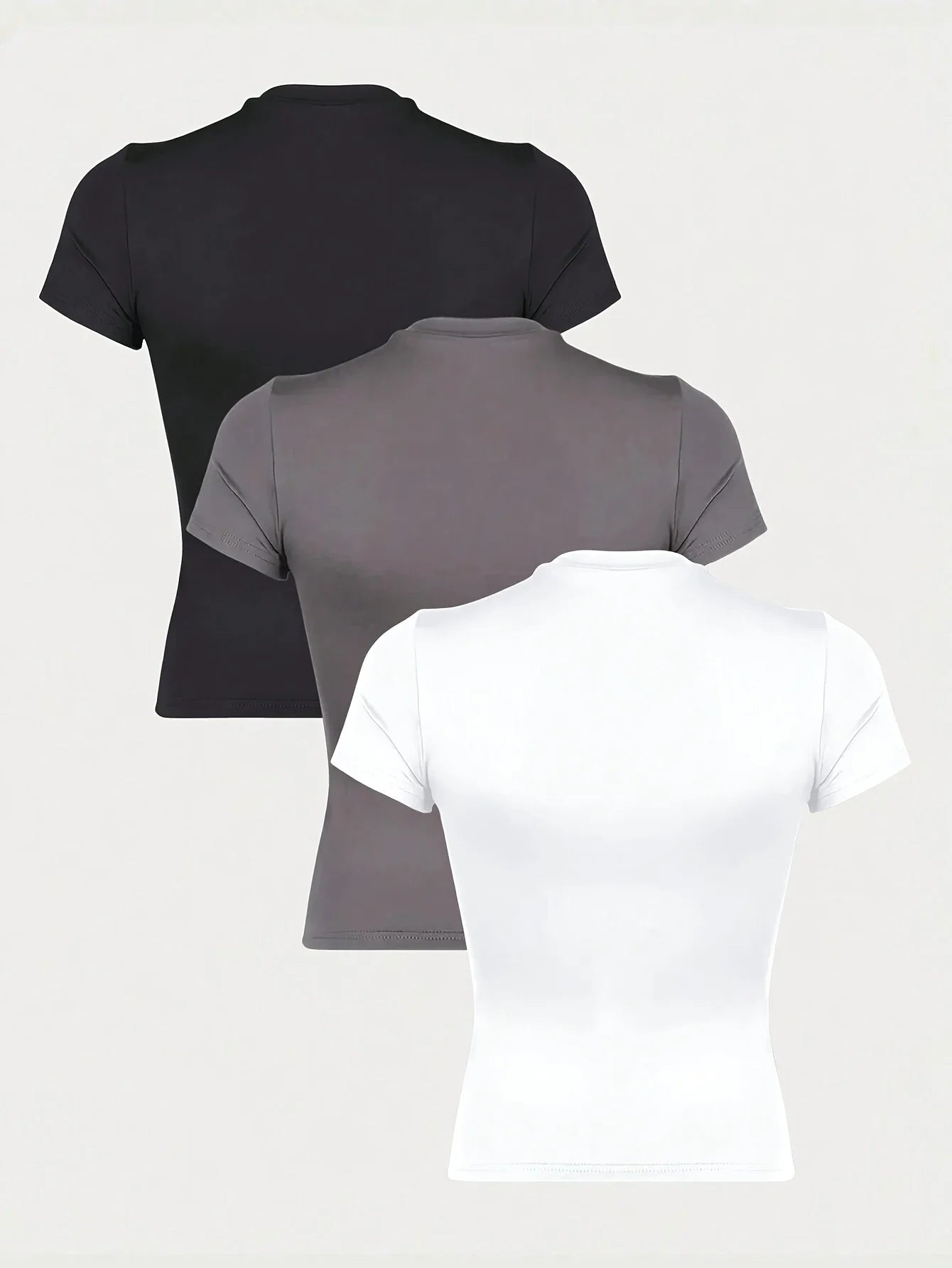 3pcs Slim Fit Short Sleeve